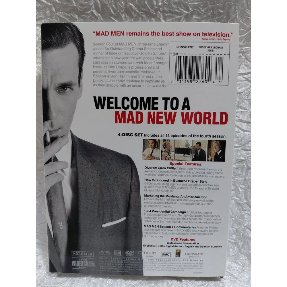 Mad Men Season Four Complete Tv Series Dvd Collection With Special Features - Picture 2 of 6